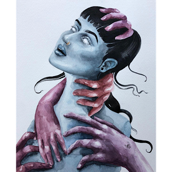 Depression, Feelings, Emotions, Watercolour, Expression, Mental Health, Art, Images, Cope, Elianne, Painting